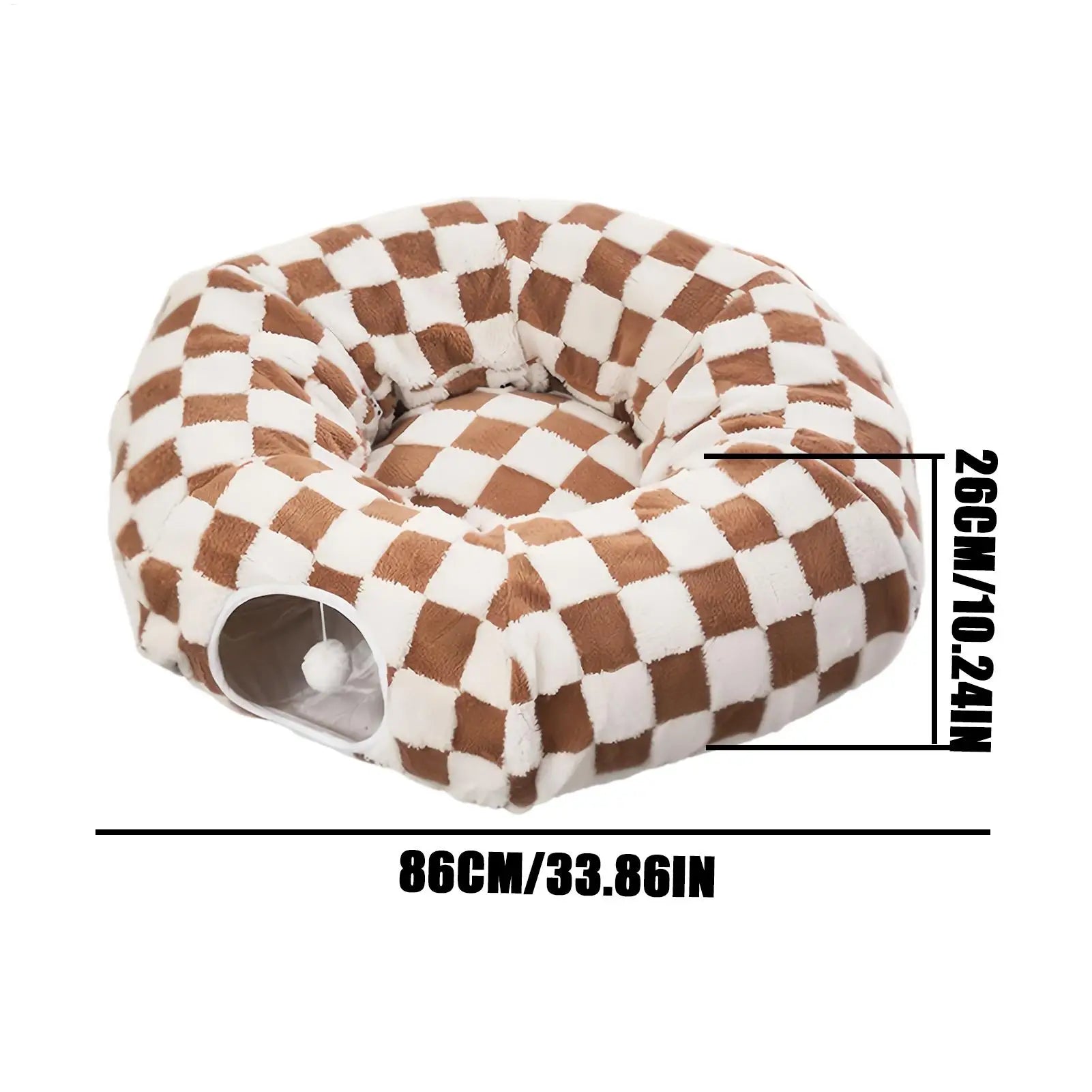 Cat Cave Donut Interactive Toys Washable With Ball Cat Tunnel Donut Kitten Bed For Kitten Puppy Small Dog Bunny Pet Enrichment