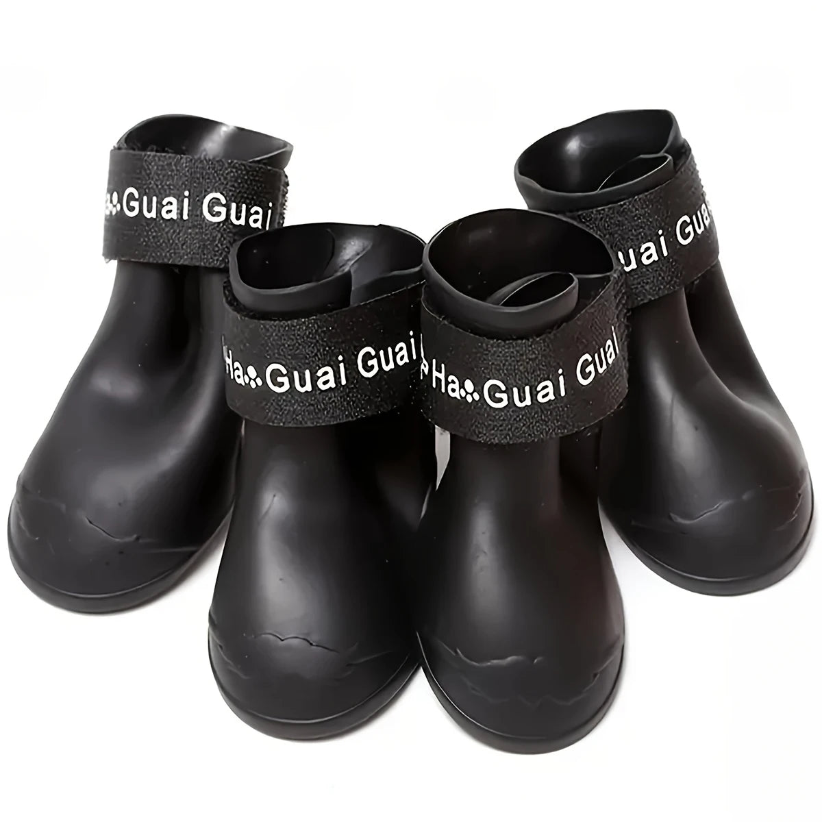 4 Waterproof and Non-Slip Rain Boots for Small and Medium-Sized Dogs, Cute Pet Dog Shoes - Protect Your Pet's Paws from Rain, Mud, and Ice