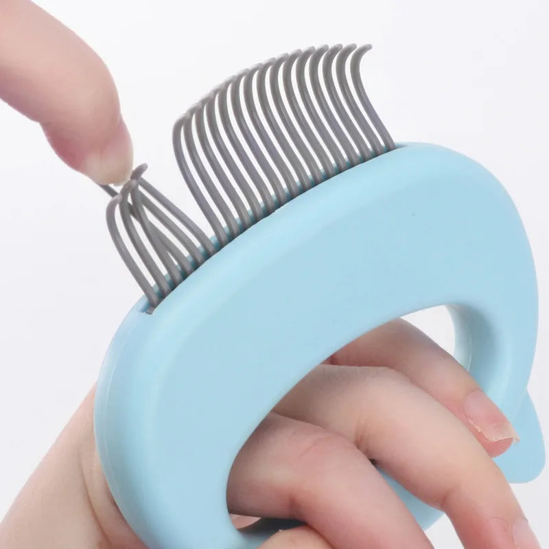 Cat Massage Comb detangling comb Easy Grip Handle Effectively Remove Cat Hair Fine Soft Brush Hair Multi-Color Grooming Tools