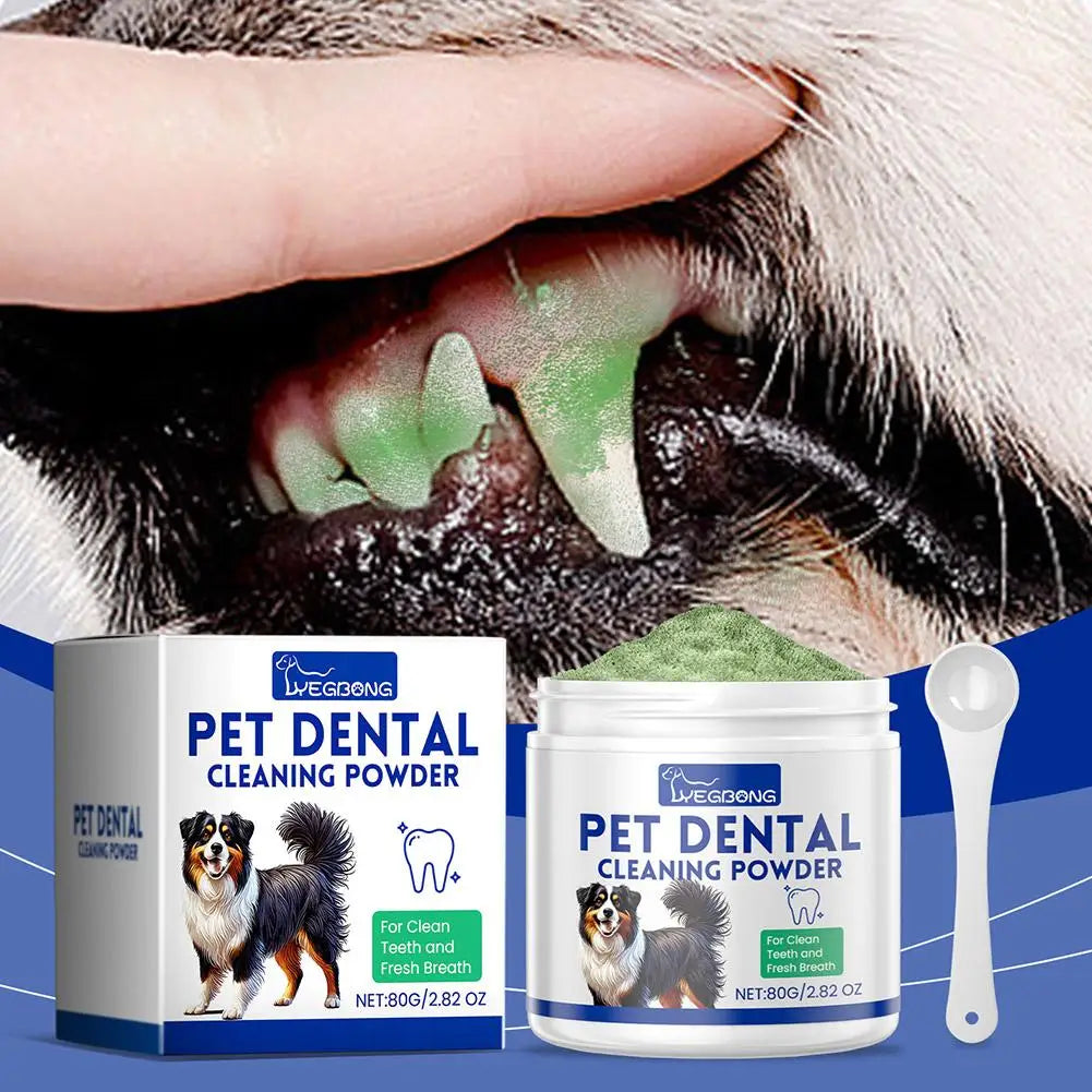 80g Dog Teeth Cleaning Powder Natural Ingredients Safe Non-irritating Maintain The Oral Health Of Dogs Dog Teeth Cleaning Powder
