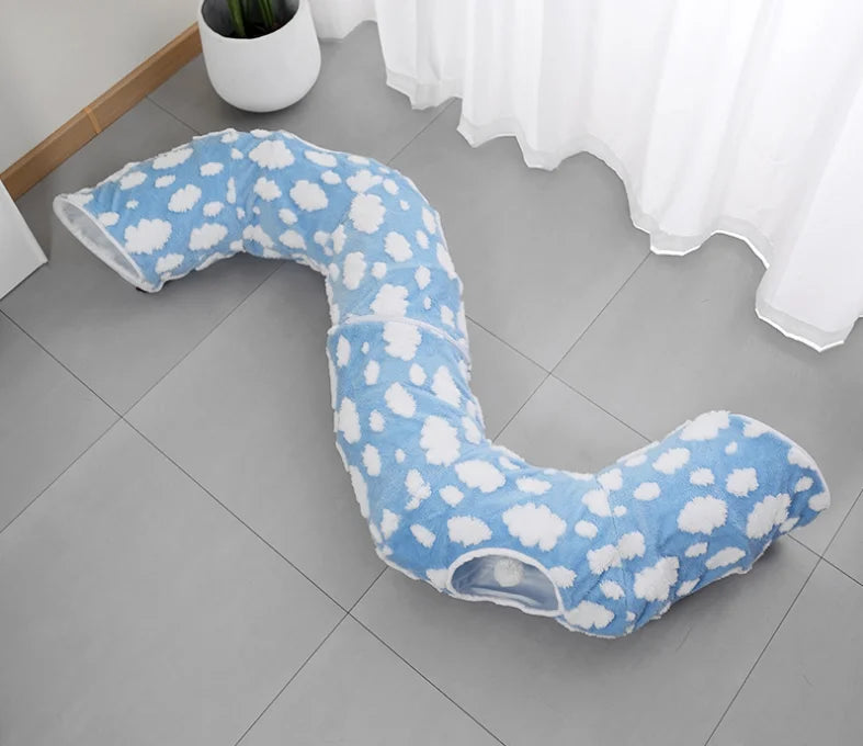 Cat Cave Donut Interactive Toys Washable With Ball Cat Tunnel Donut Kitten Bed For Kitten Puppy Small Dog Bunny Pet Enrichment