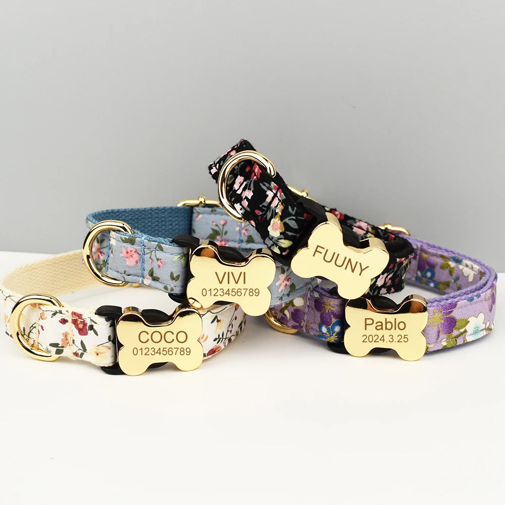 Premium Custom Engraved Dog Collar for Small Medium Large Dogs Pet Supplies with Nameplate - Durable Comfortable Fit