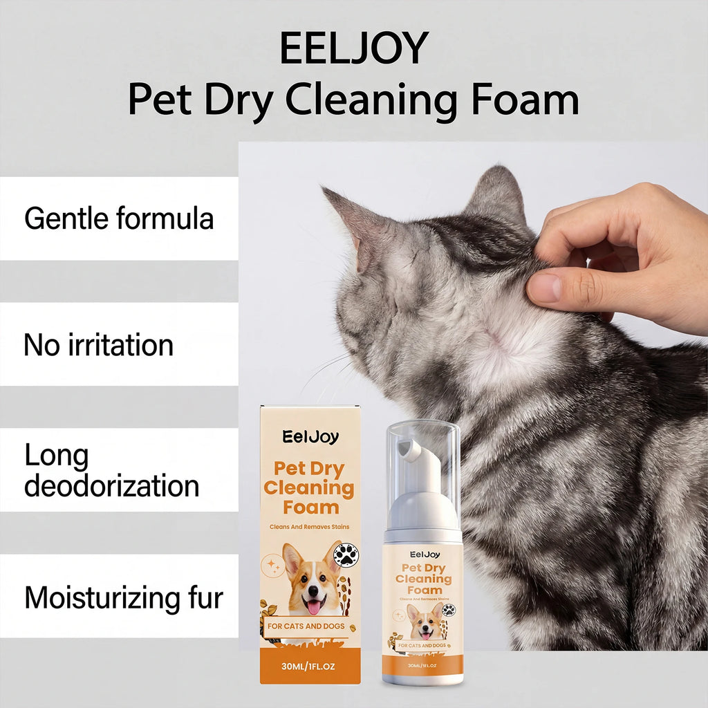 Dogs Cats Cleaning Mousse Pet No Rinse Dry Shampoo Coconut Oil Skin Care Deodorizing Moisturizing Quick Bath Foam Pet Cleaning