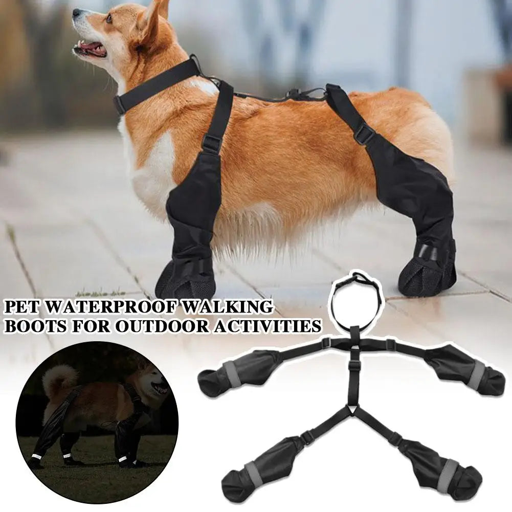 Best Anti-Slip Dog Shoes Pet Paw Protector Dog Rain Outdoor & Suspender Dog Dog Dirty-proof Shoes Anti-fall Booties, Sock S7G9