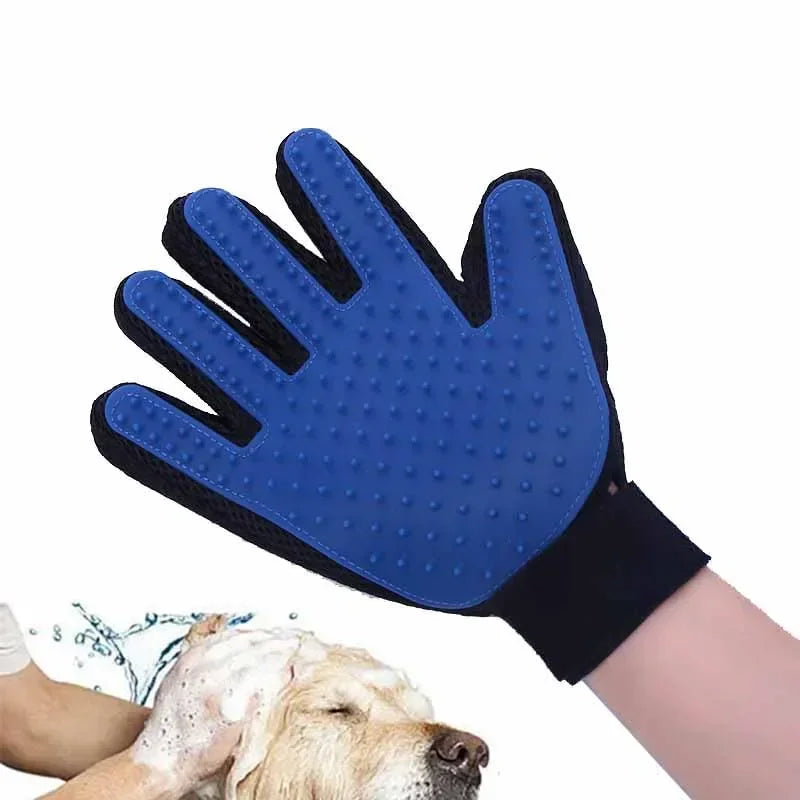 Cat and Dog Grooming Gloves, Gentle Silicone Deshedding Brush, Cleaning Accessories
