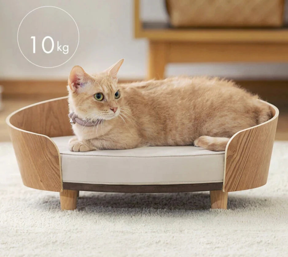 Wooden Pet Beds Mats and Furniture Indoor Cat House Soft Luxury Skidproof Cats Bed Sofa Comfortbale Cat Supplies Products