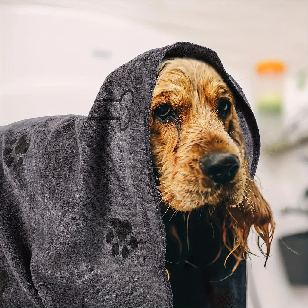 Quick-Drying Microfiber Dog Towel Absorbent Pet Bath Product Fiber Quick-drying Bath Towel Car Wiping Cloth Pet Supplies