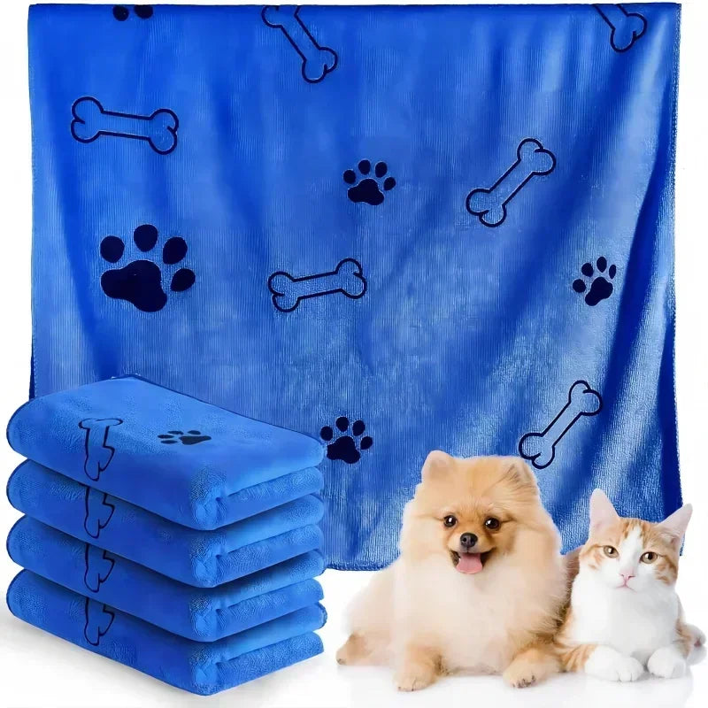 Quick-Drying Microfiber Dog Towel Absorbent Pet Bath Product Fiber Quick-drying Bath Towel Car Wiping Cloth Pet Supplies
