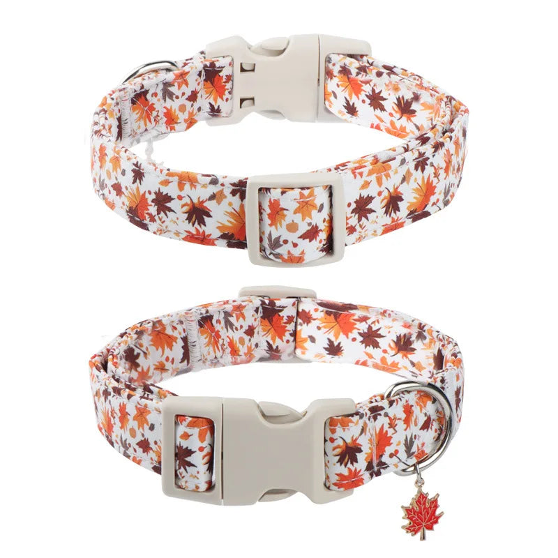 Dog Collar Nylon Cat Collars Adjustable Dogs Necklace with Cute Print for Small Medium Large Dogs Cat Supplies Valentine's Day