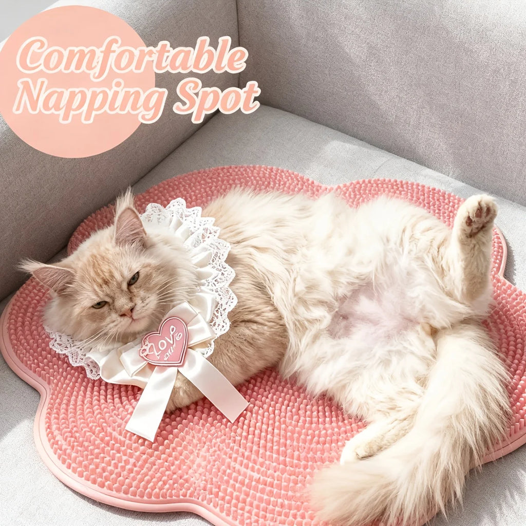 2-in-1 Cat Grooming Cushion Brush Bed Mat  Pet Sleeping Mat Kitten Puppy Nest Pet Cushion Cat Accessories