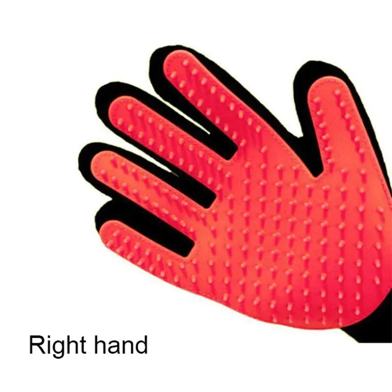 Cat and Dog Grooming Gloves, Gentle Silicone Deshedding Brush, Cleaning Accessories
