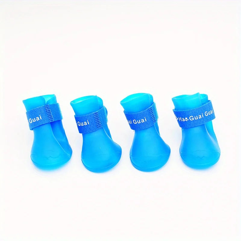 Pet Shoes Cute Pet Dog Shoes Rainproof Puppy Boots Anti-Slip Dog Shoes