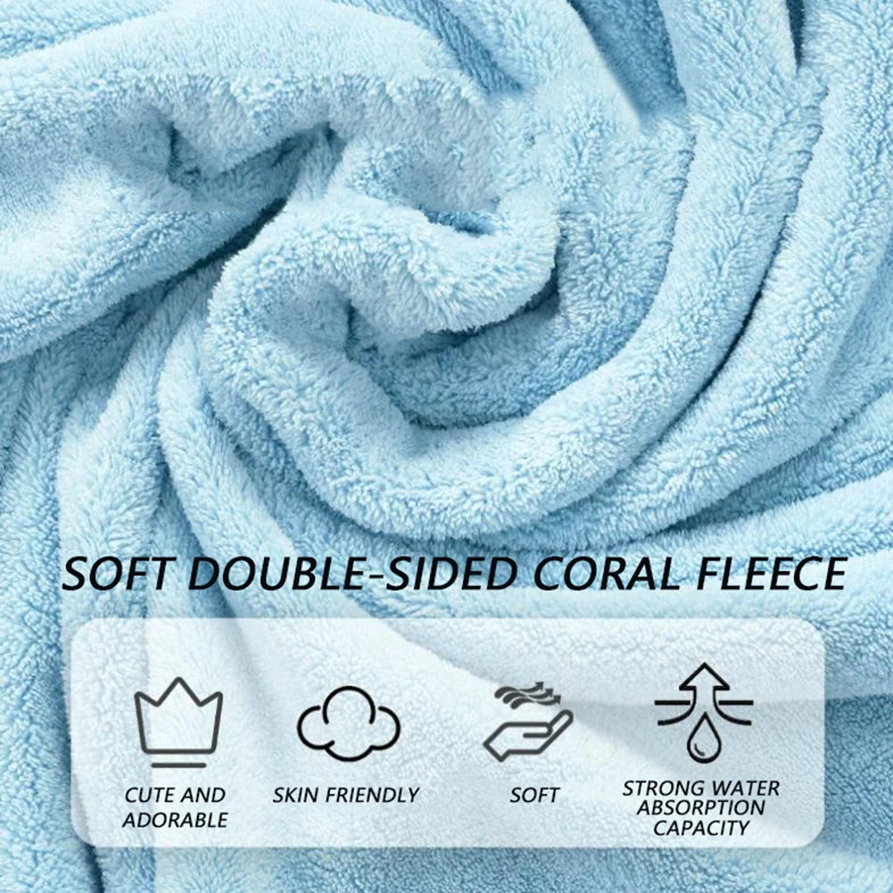 Dogs Bathrobe Cute Capes Bath Towel Soft Cozy Ultra-Absorbent Drying Coat Robe For Stylish Pet Lover Bath Clothing