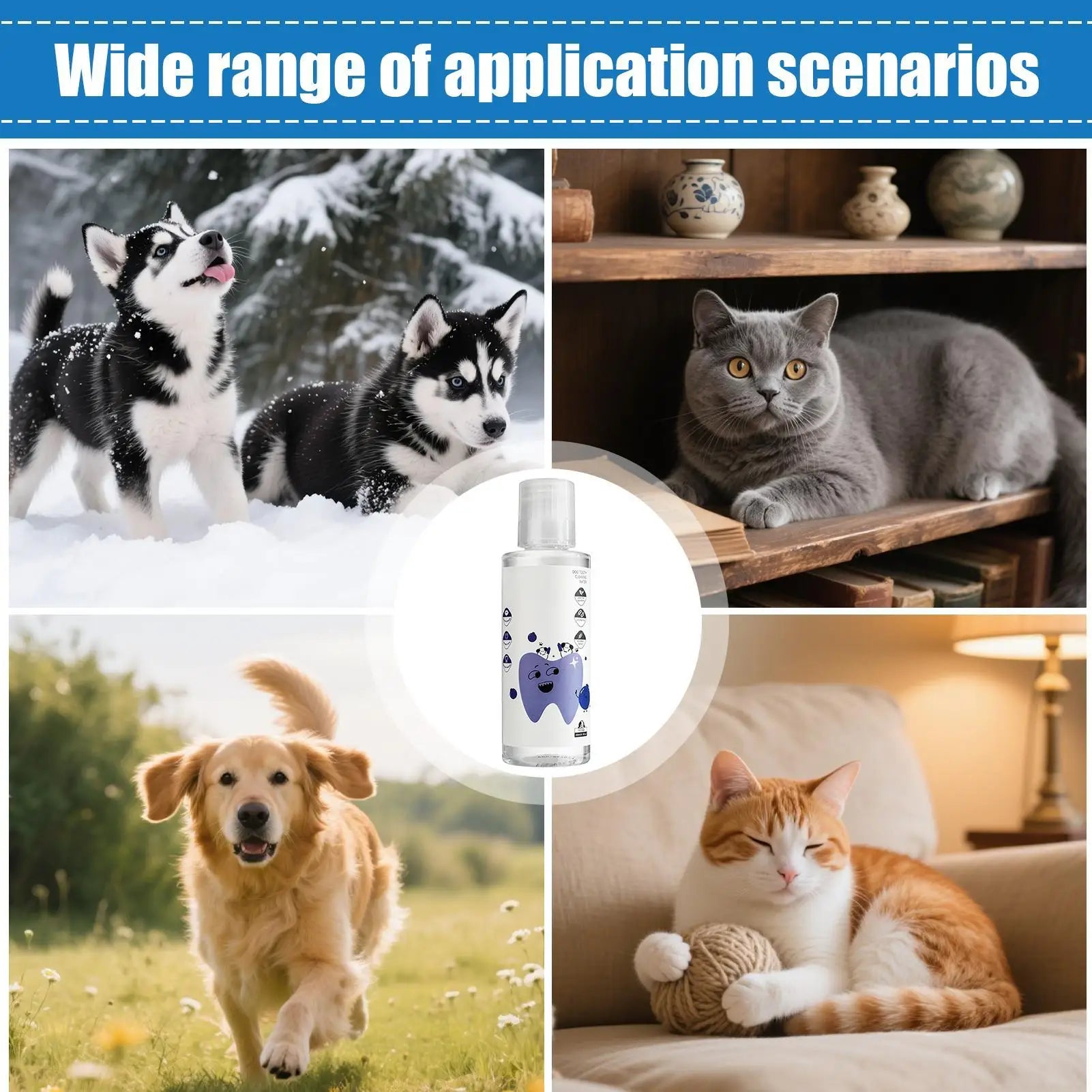 200ml Dog Water Additive For Teeth Care Natural Cat Breath Freshener Solution For Indoor Outdoor Travel Brushing Grooming Health