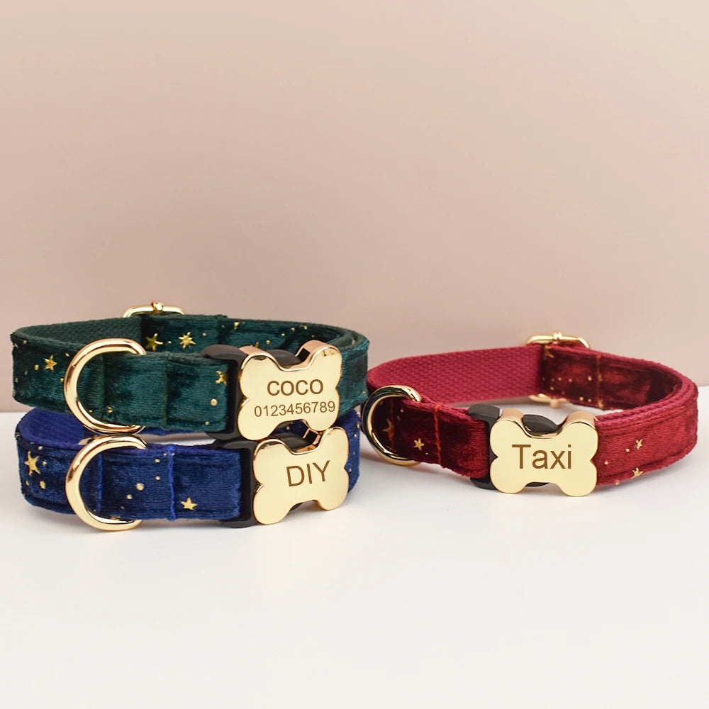 Premium Custom Engraved Dog Collar for Small Medium Large Dogs Pet Supplies with Nameplate - Durable Comfortable Fit