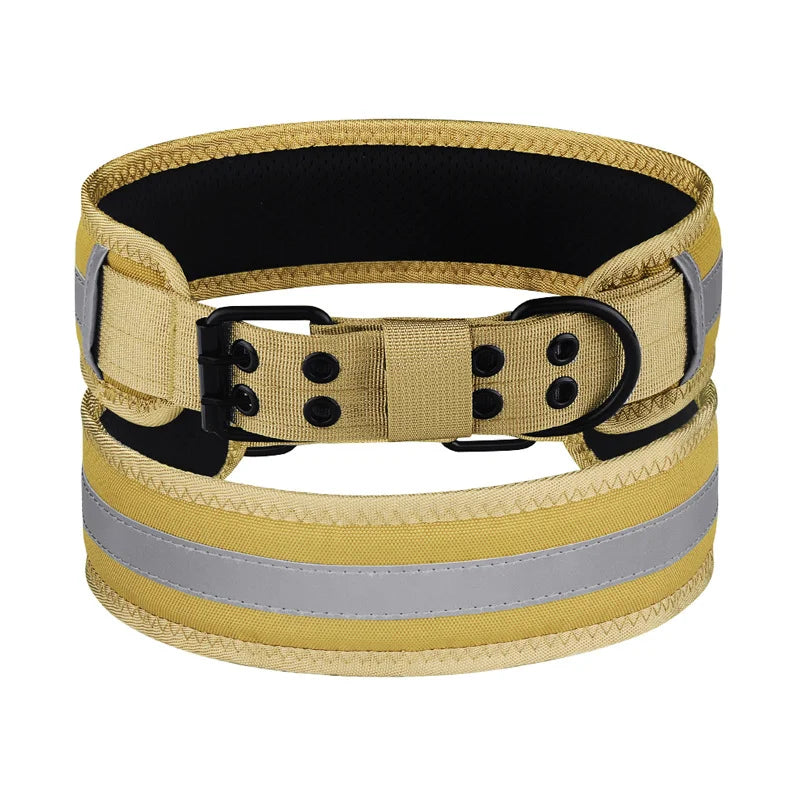 Reflective Solid Color Dog Collar  Polyester Breathable & Comfortable, Anti-Choke Adjustable Pet Collar