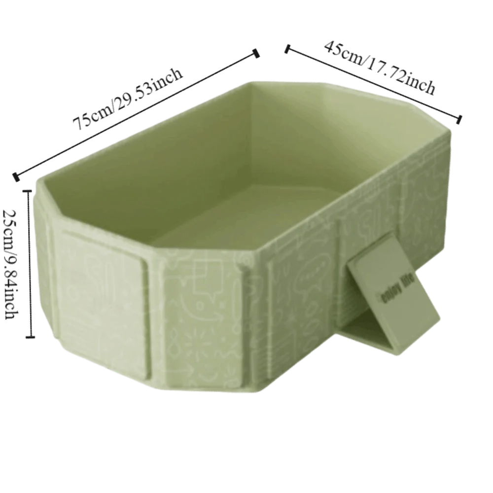 Large Capacity Portable Folding Bathtub Multifunctional Space Saving Dog Bathing Tub PVC with Drainage Holes Pet Wading Pool