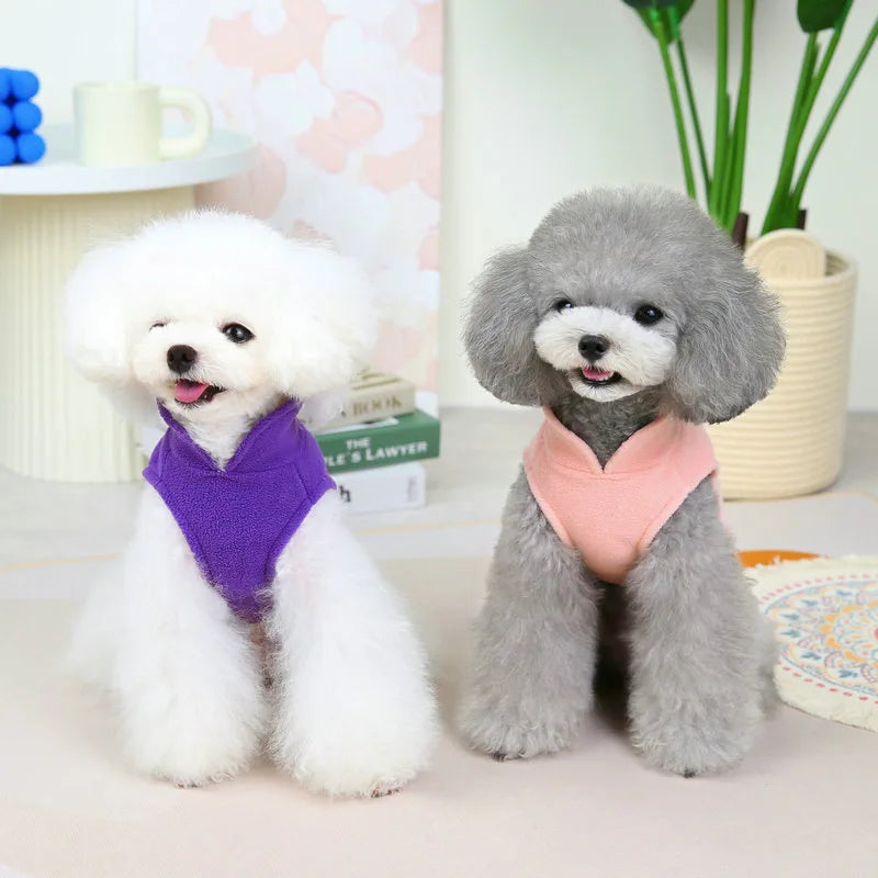 Pet Dog Clothes,Polar Fleece Warm Dog Vest,Fashion Comfortable and Breathable Dog Cothes,Clothes for Small and Medium-sized Dogs