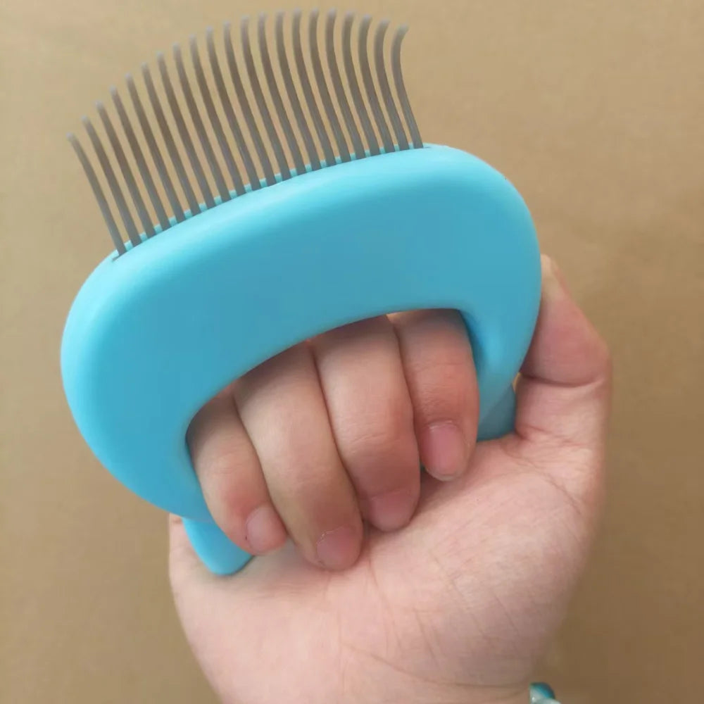 Cat Massage Comb detangling comb Easy Grip Handle Effectively Remove Cat Hair Fine Soft Brush Hair Multi-Color Grooming Tools