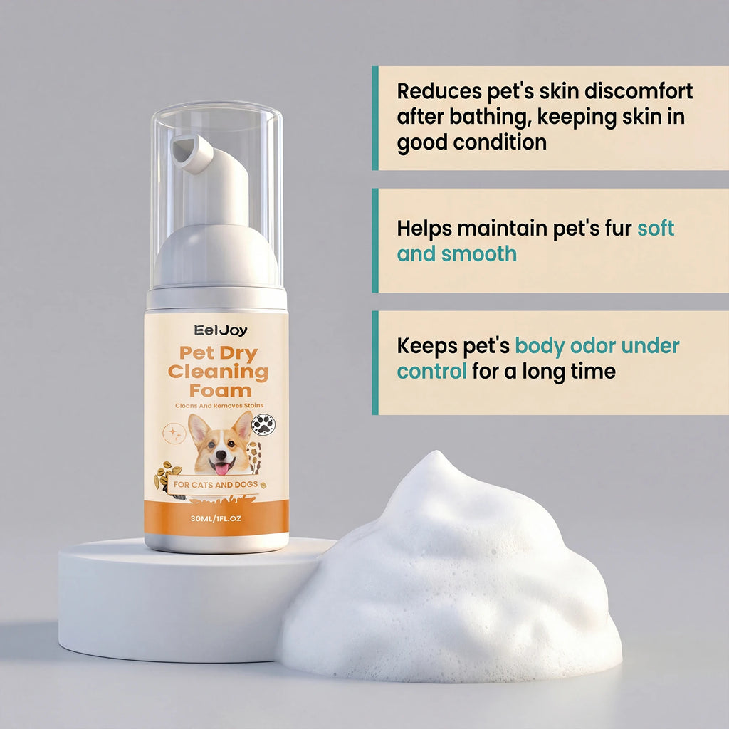 Dogs Cats Cleaning Mousse Pet No Rinse Dry Shampoo Coconut Oil Skin Care Deodorizing Moisturizing Quick Bath Foam Pet Cleaning