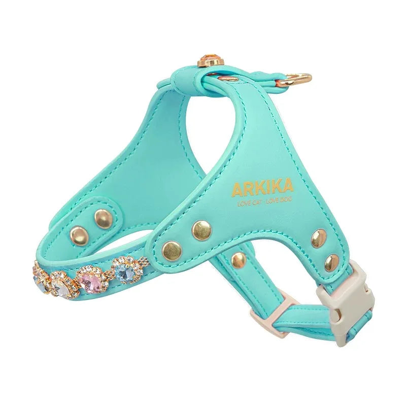 Arkika Dog Leash Small Dogs Chest Back Type Yorkie Teddy Pet out Walking Rope Non-Extensible Durable Pet Supplies