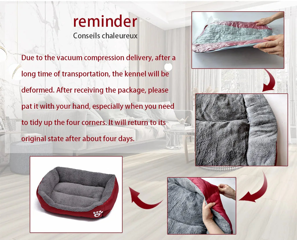 Dog Bed Pets House for Puppy Small Medium Large XXL Supplies Kennel Mat Nesk Sleeping Plush Washable Cat cushion Products indoor