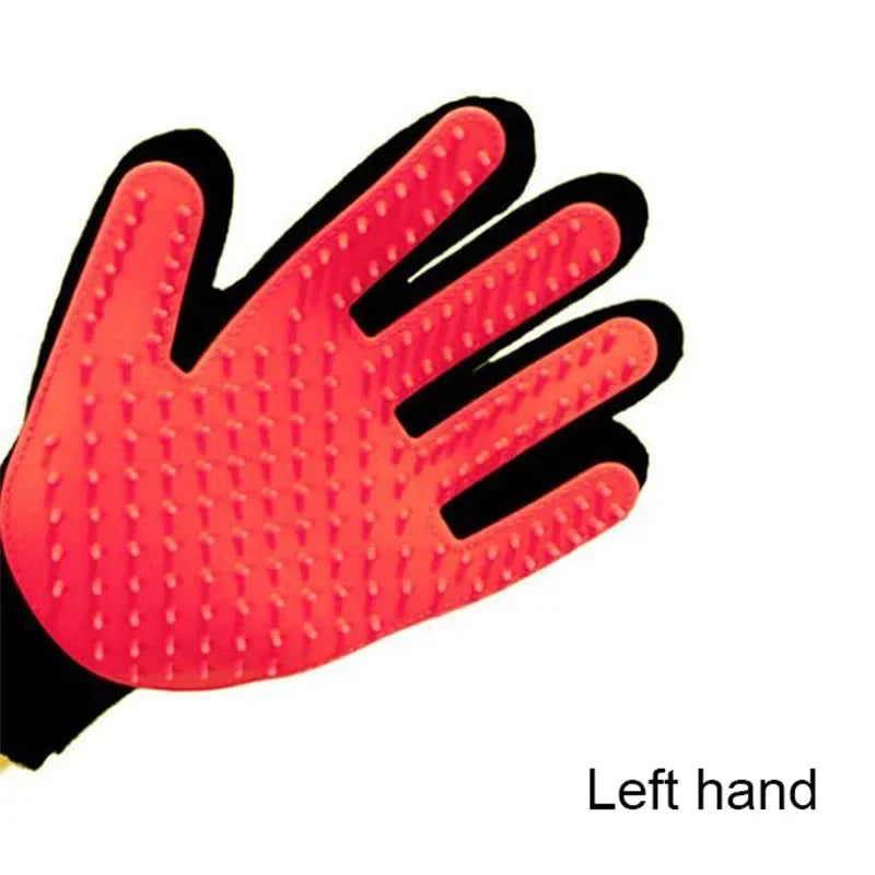 Cat and Dog Grooming Gloves, Gentle Silicone Deshedding Brush, Cleaning Accessories