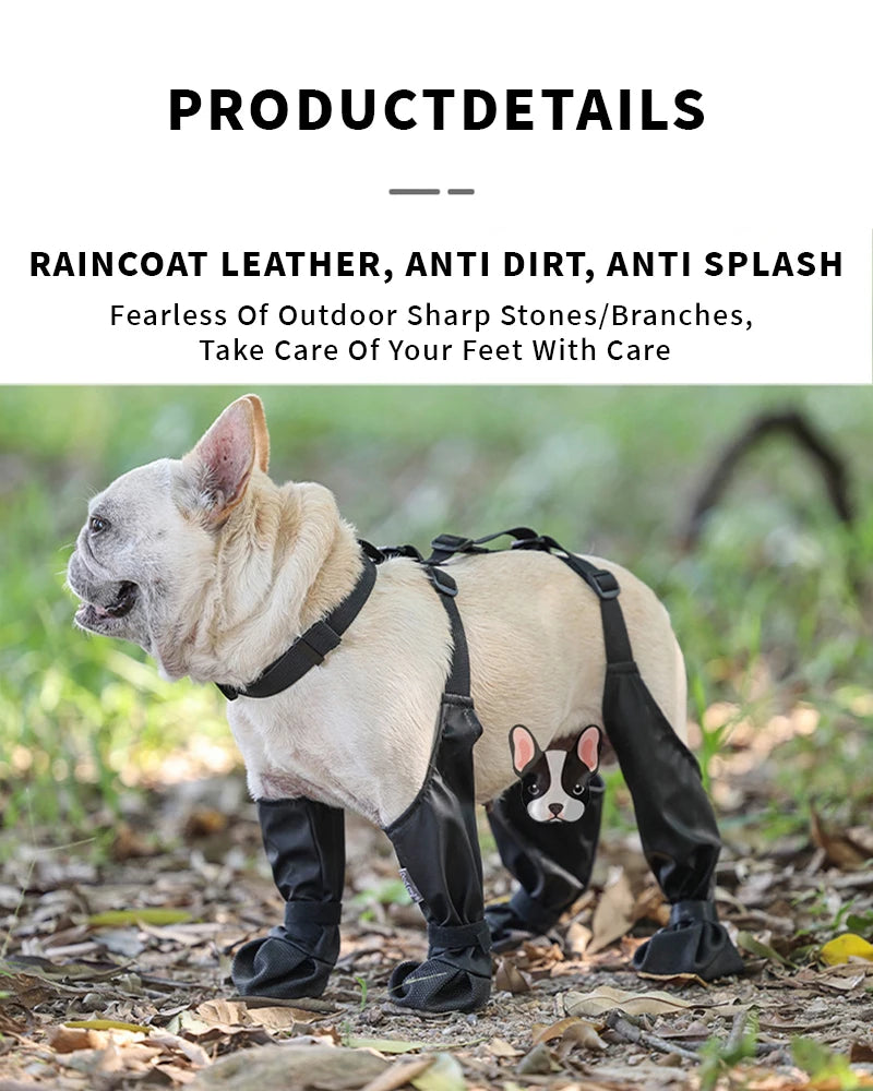 1set Pet Rain Shoes Dog Rain Boots Waterproof Dog Boots Small Puppy Medium Large Dogs Pet Booties Anti-Slip Dog Shoes Rain Snow