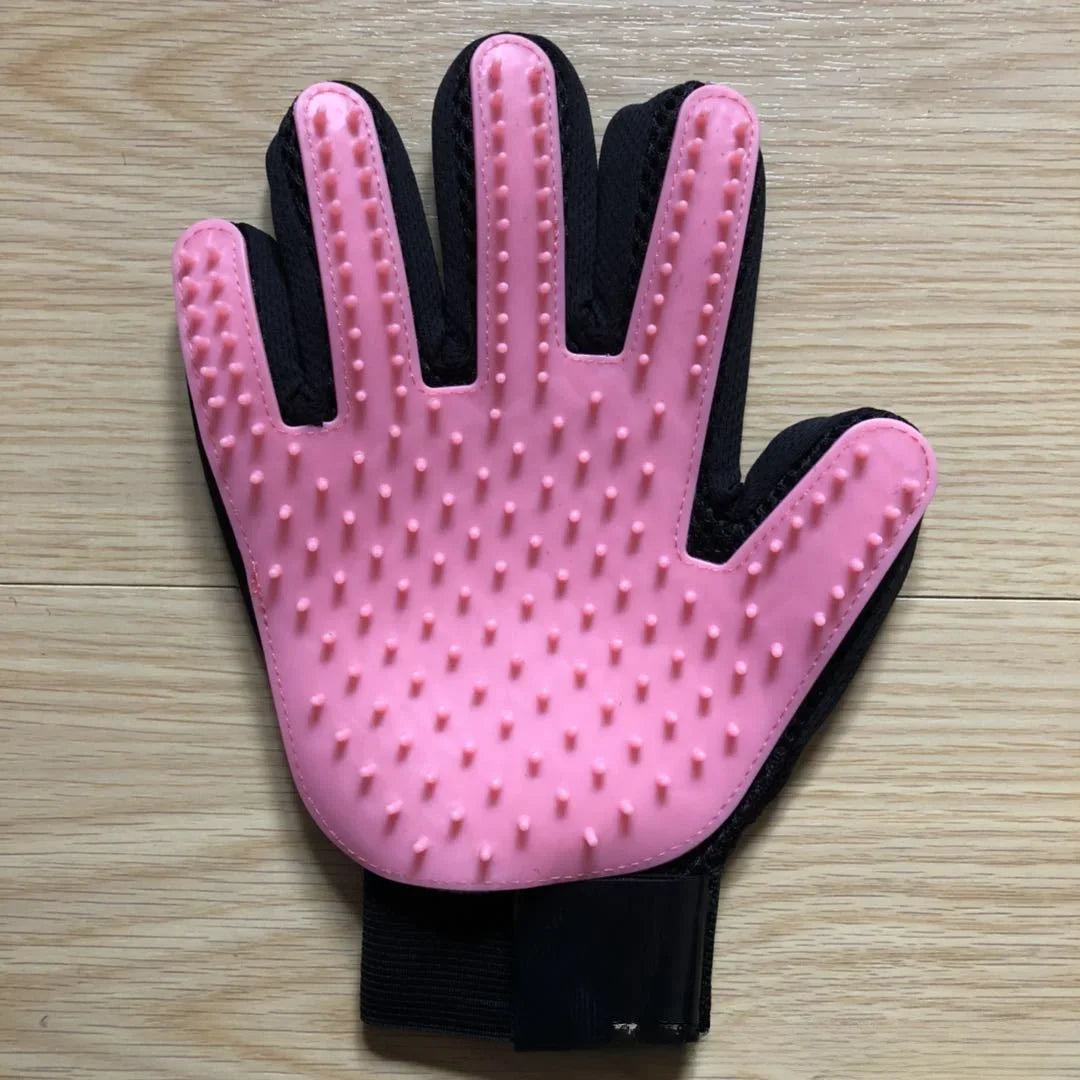Cat and Dog Grooming Gloves, Gentle Silicone Deshedding Brush, Cleaning Accessories