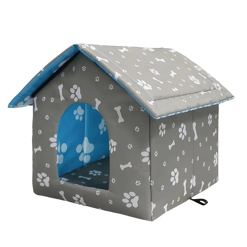 Cat House for Outdoor Winterproof Waterproof and Warm Foldable Pet Shelter for Cats with Removable Cushion for Stray Pets