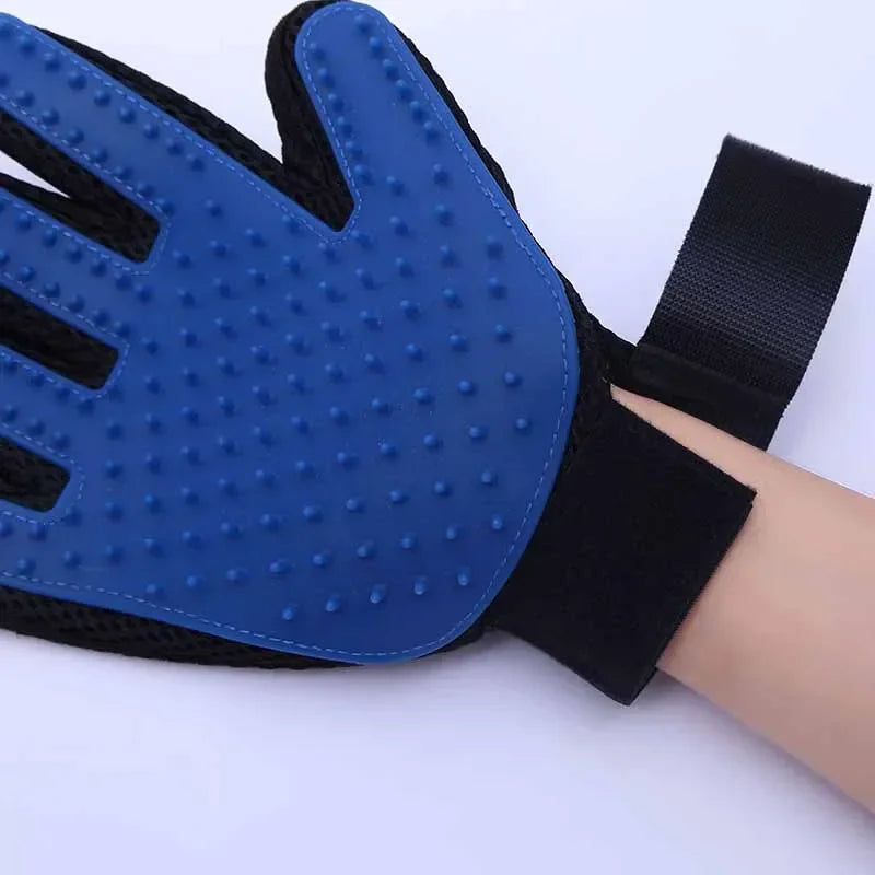 Cat and Dog Grooming Gloves, Gentle Silicone Deshedding Brush, Cleaning Accessories