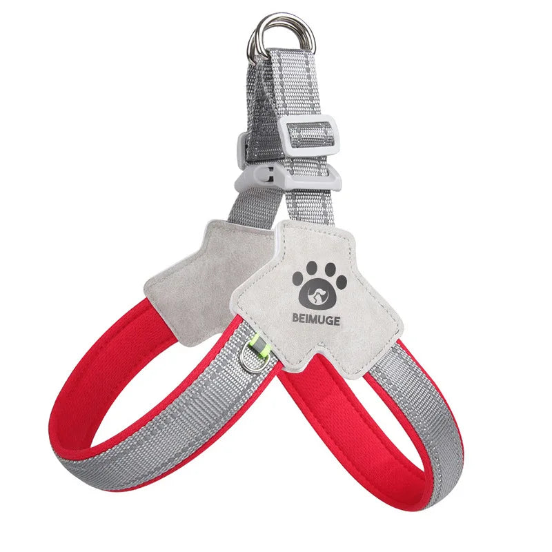 Dog Y shaped harness no pull reflective adjustable breathable and comfortable for small medium dogs walking training outdoor