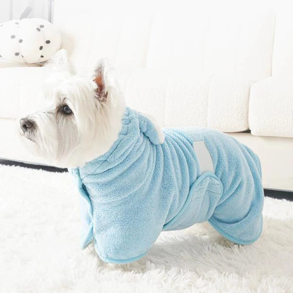 Dogs Bathrobe Cute Capes Bath Towel Soft Cozy Ultra-Absorbent Drying Coat Robe For Stylish Pet Lover Bath Clothing