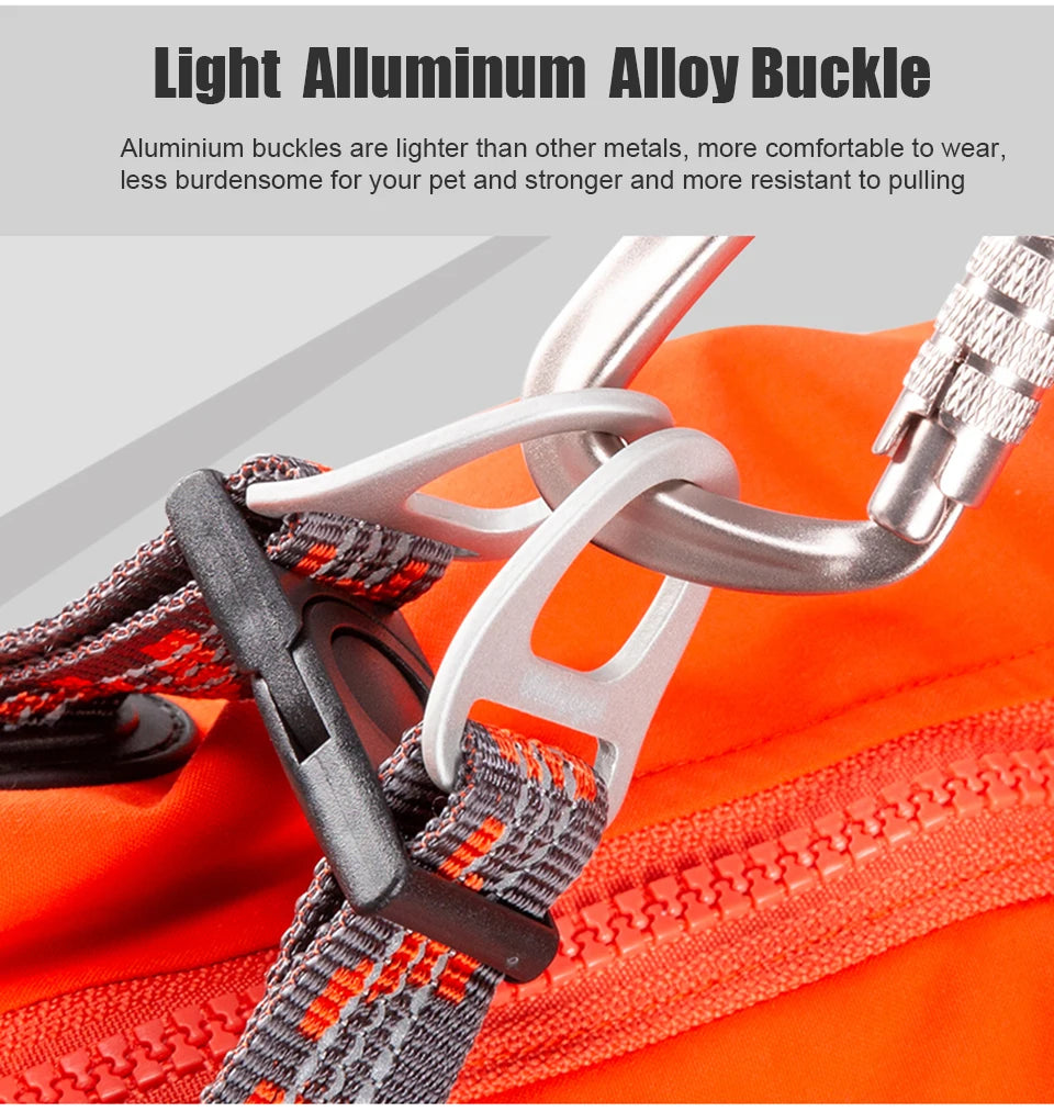 Winhyepet Waterproof Dog Cloth Puppy Warmth Winter Jacket Dogs Harness Double Zipper Reflective Windbreak Luxury Dog Clothes
