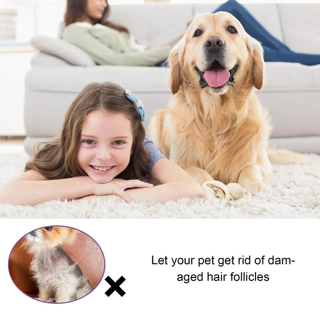 Dog Hair Loss Treatments Supplements for Dogs Cats Non-Toxic Safe Ingredient Use on Body Promotes Hair Growth
