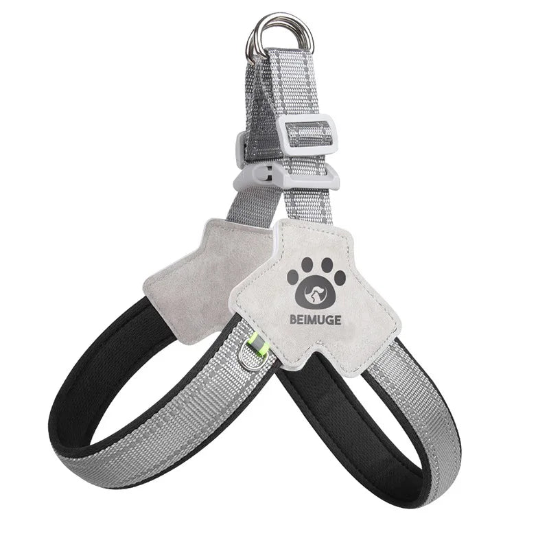 Dog Y shaped harness no pull reflective adjustable breathable and comfortable for small medium dogs walking training outdoor