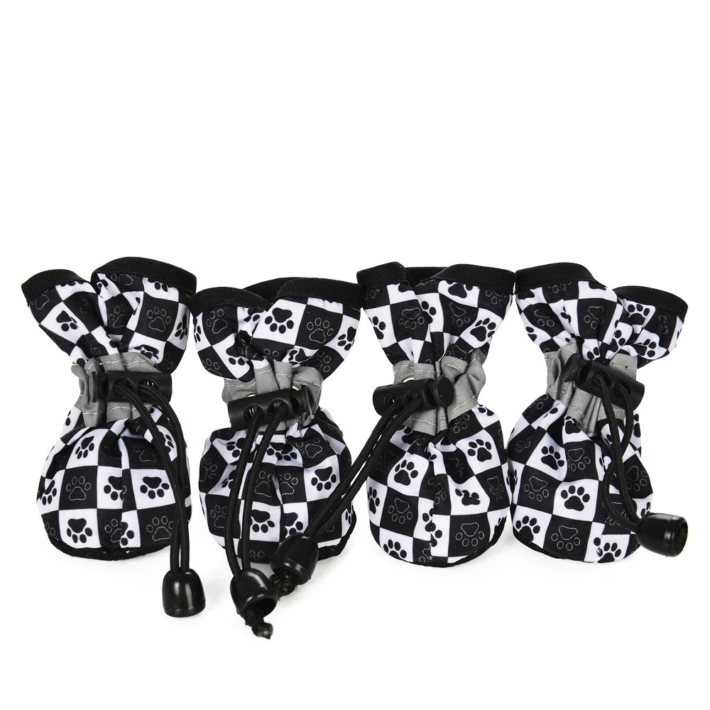 Spring Autumn Dog Shoes for Small Medium Dogs Cats Breathable Warm Cozy Puppy Print Boots Bulldog Teddy Chihuahua Pet Supplies