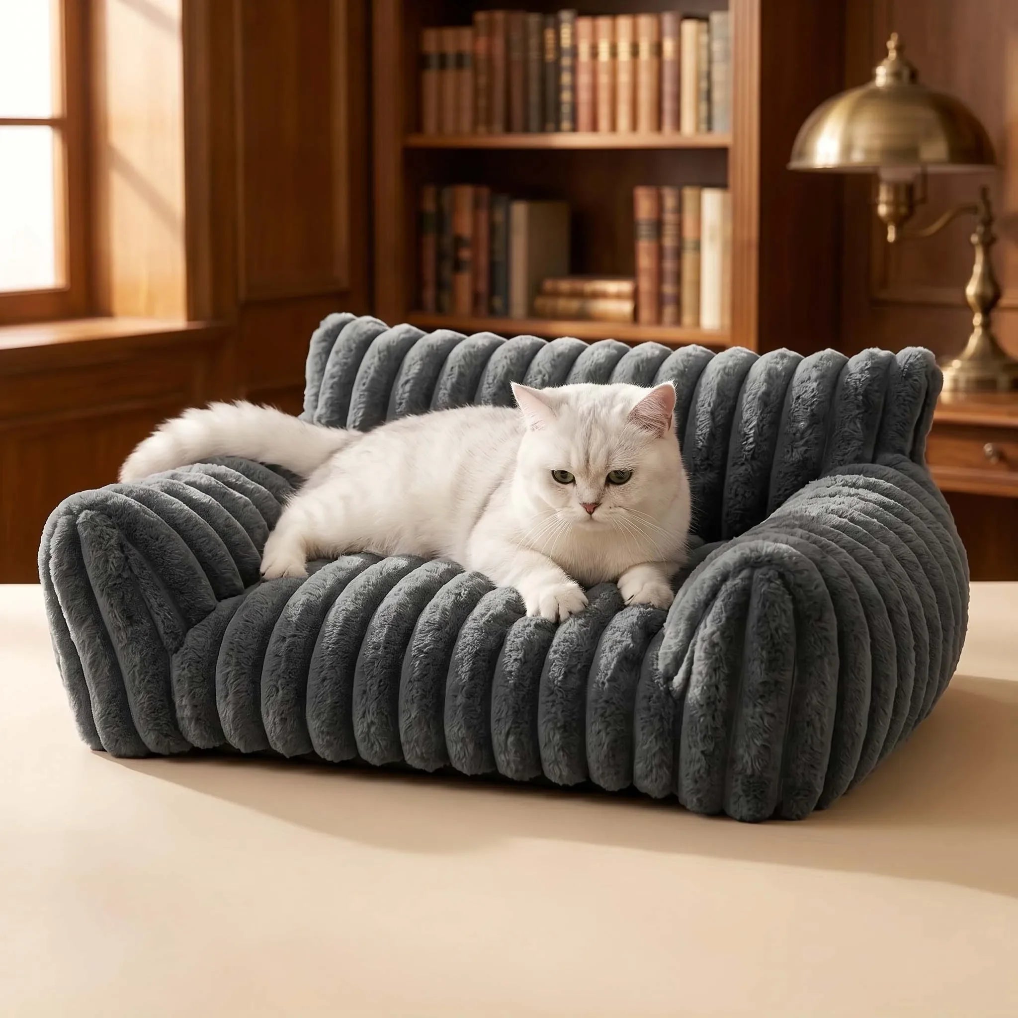 Warm Comfort Cute Cat Sofa Deep Sleep Cat Mat Bed Soft Cushion Pet bed Basket Kitten House for Medium Cats & Small Dogs