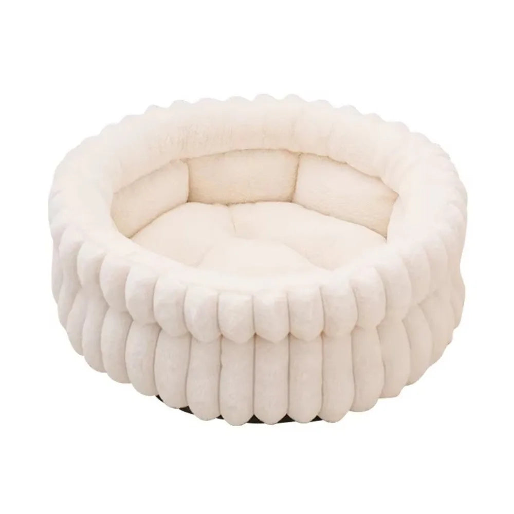 Comfortable Warm Soft Cat Bed Deep Sleep Pet Supplies Dog Bed Round Cozy Pet House Kennel Winter