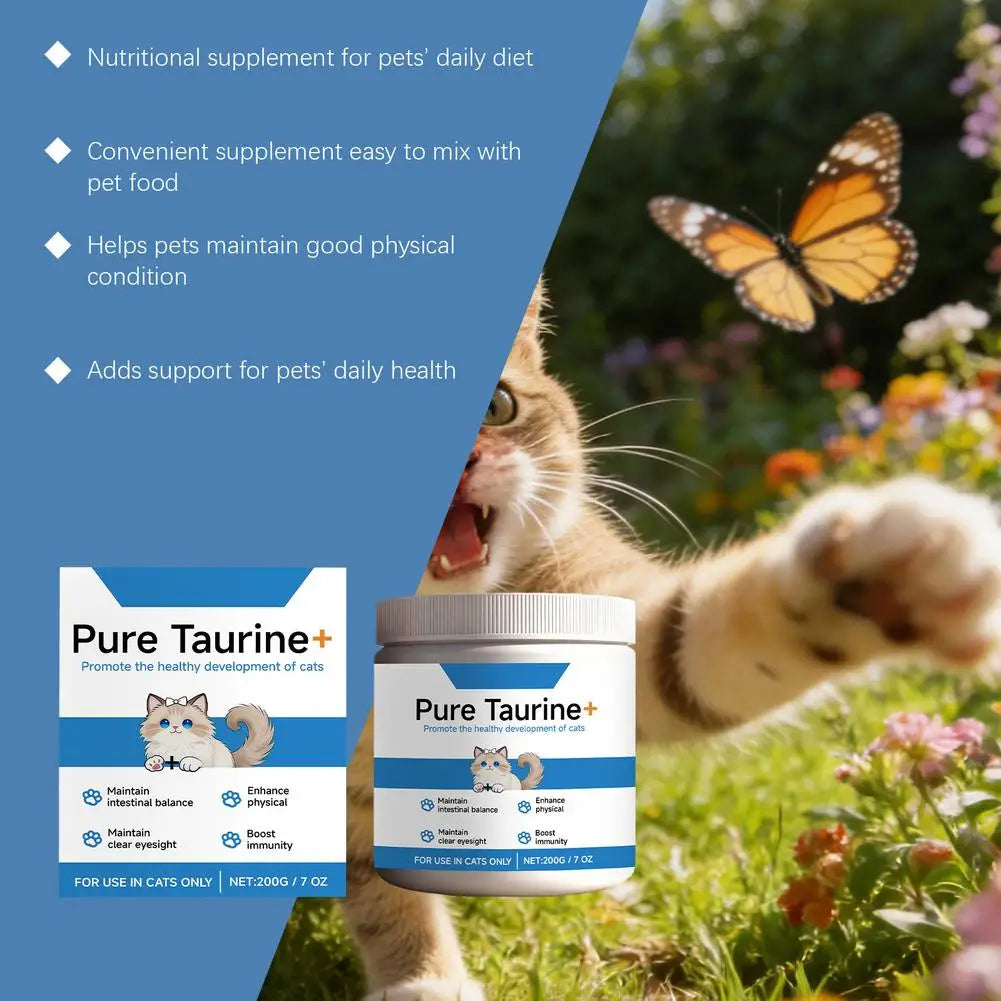 Cat Taurine Powder Gentle Formula To Care For Pet's Comfortable Body Massage Care Nutrition Powder Taurine powder for cats