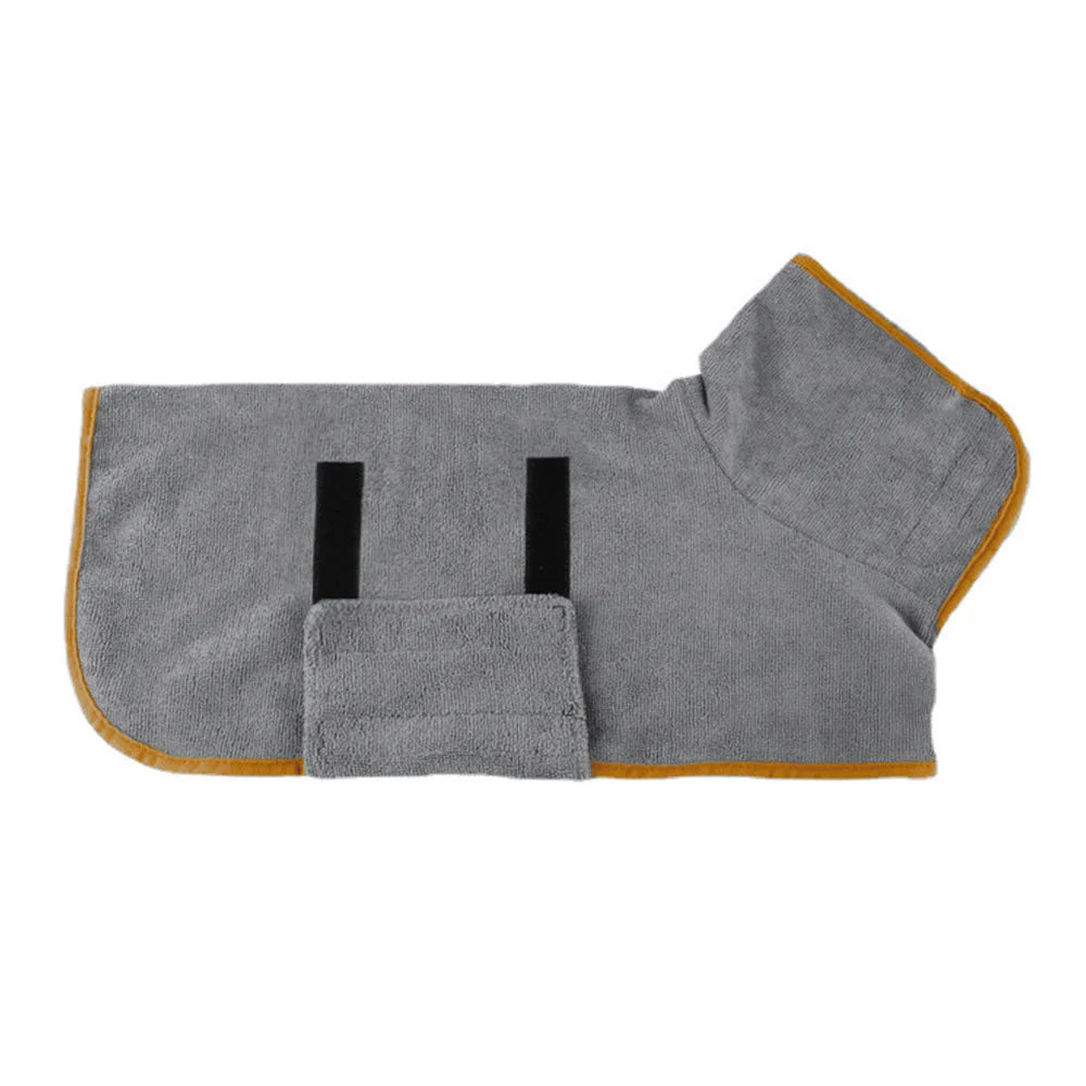 Dog Bathrobe Towel Pet Drying Coat Clothes Adjustable Pet Towel For Large Medium Small Dogs Cat Microfiber Absorbent Beach Towel