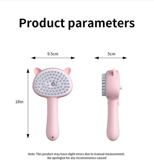 2-in-1 Cat grooming comb Pet Grooming Brush - Electric Massage & Waterless Spray Comb for Cats/Dogs One-Button Deshedding