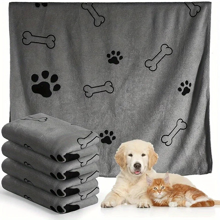 Quick-Drying Microfiber Dog Towel Absorbent Pet Bath Product Fiber Quick-drying Bath Towel Car Wiping Cloth Pet Supplies