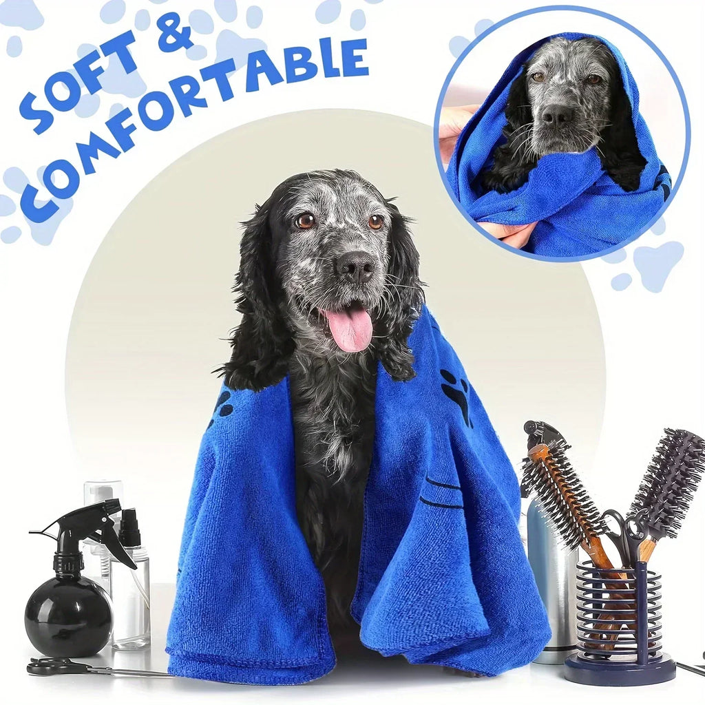 Quick-Drying Microfiber Dog Towel Absorbent Pet Bath Product Fiber Quick-drying Bath Towel Car Wiping Cloth Pet Supplies
