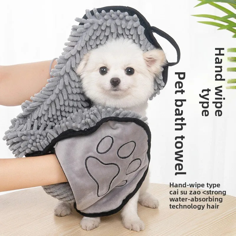 Super absorbent and quick-drying pet dog towel, cat bathing towel, special for large dogs like Teddy and Golden Retriever