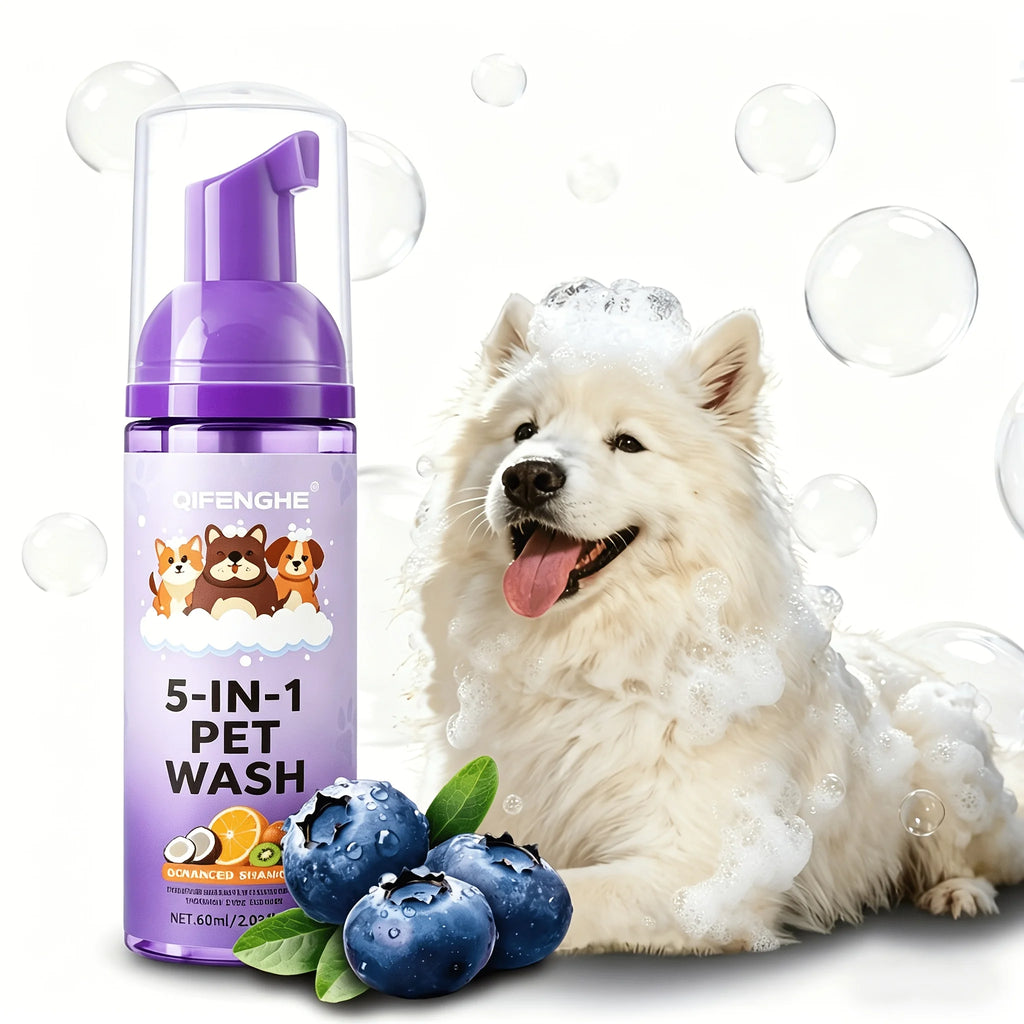 No Rinse Dog & Cat Shampoo Suitable for Puppies, Kittens, Adults - Quick Waterless Bath Foam, Tear-Free Formula, Rinse-Free Deep