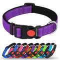 Adjustable Reflective Dog Collar Anti-Escape Safety Pet Neck Strap for Small Medium Dogs Soft Durable Night Walking Pet