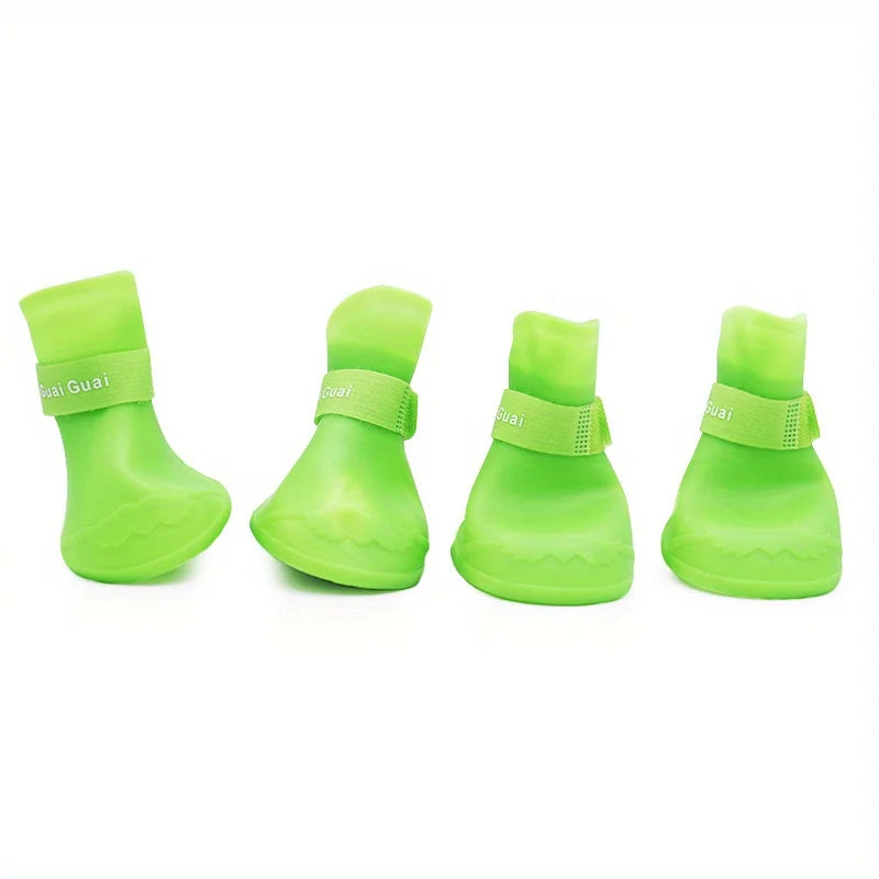 Pet Shoes Cute Pet Dog Shoes Rainproof Puppy Boots Anti-Slip Dog Shoes
