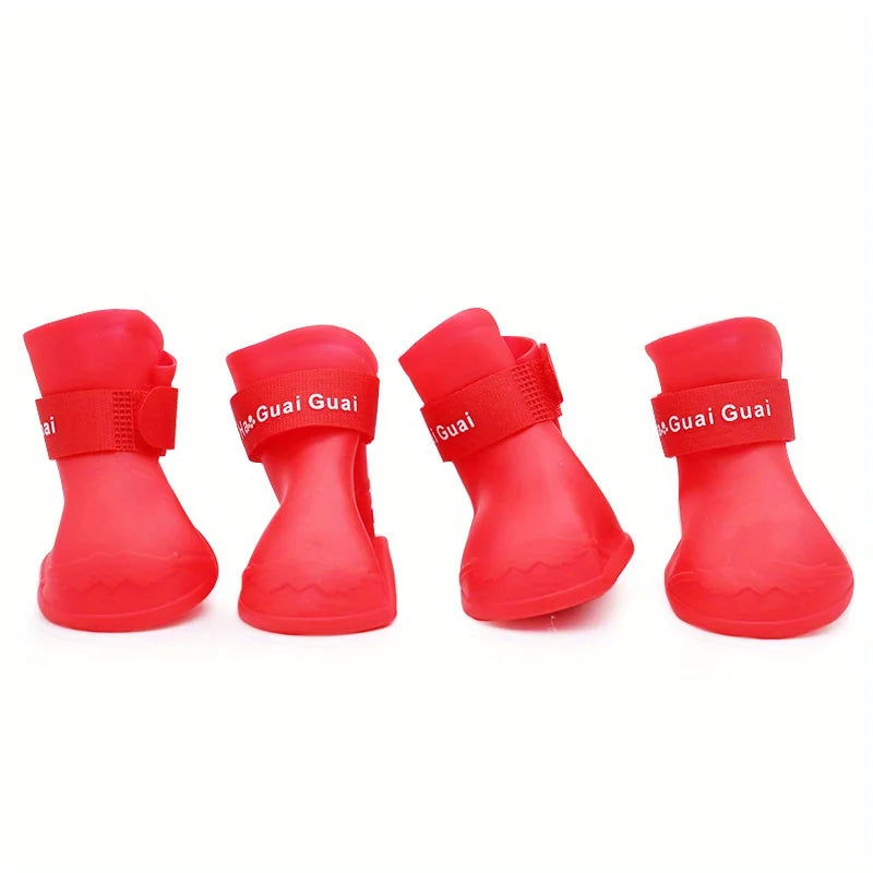 Pet Shoes Cute Pet Dog Shoes Rainproof Puppy Boots Anti-Slip Dog Shoes