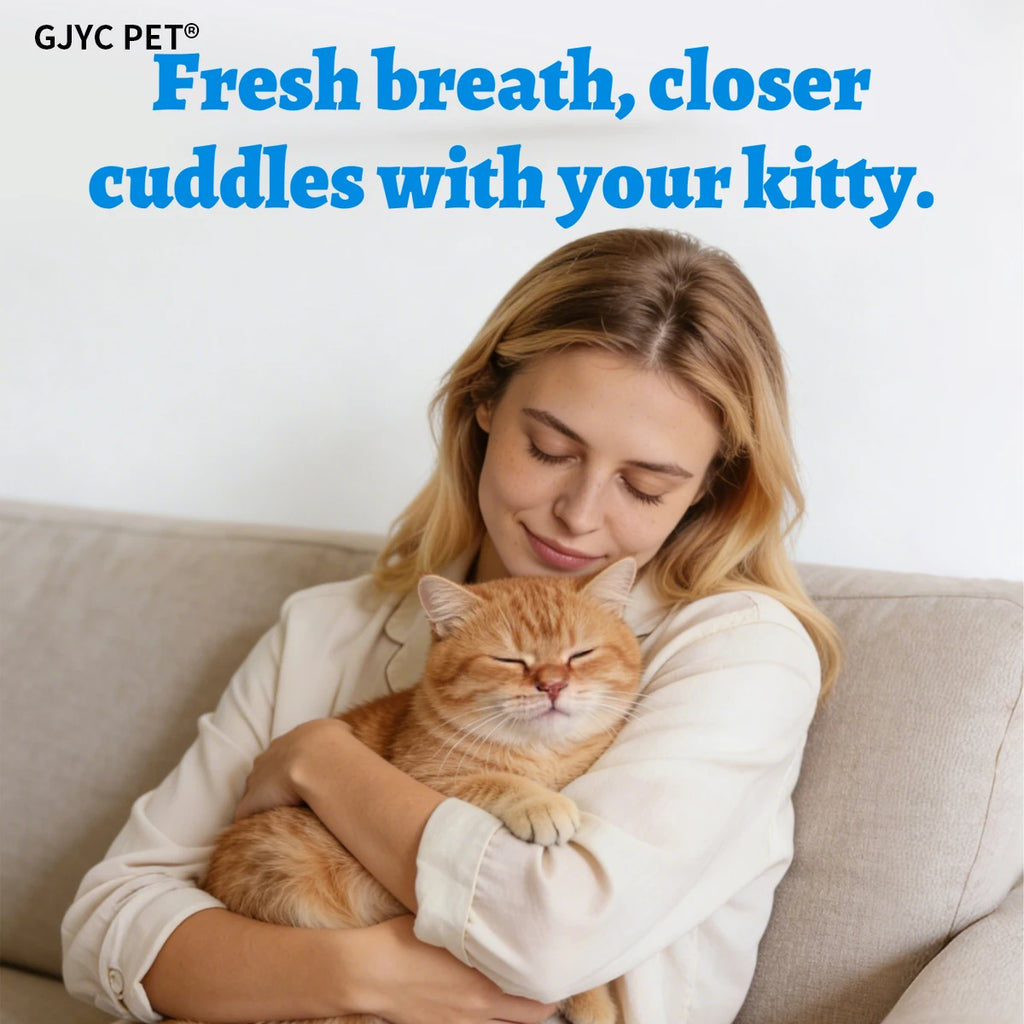 Cat Dental Water Additive No Brushing Needed Freshens Breath Plaque Tartar Control Odorless Tasteless for All Cats Kittens